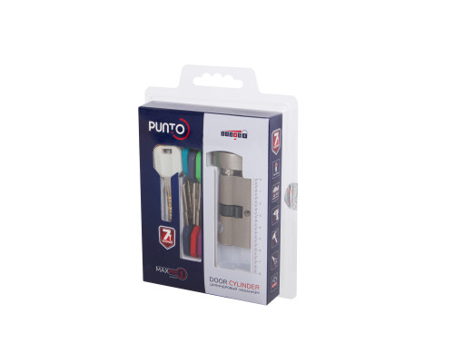 Цилиндровый Punto (Пунто) механизм MaxPro7002Knob70mm(30+10+30) SN никель 7key с вертушкой Цилиндровый Punto (Пунто) механизм MaxPro7002Knob70mm(30+10+30) SN никель 7key с вертушкой