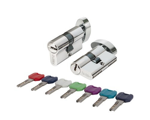 Цилиндровый Punto (Пунто) механизм MaxPro7002Knob52mm(21+10+21) CP хром 7key с вертушкой