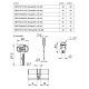Цилиндровый механизм Mottura (Моттура) с вертушкой DPC1F3636 S3 (72 мм/31+10+31) САТИН.НИКЕЛЬ, 5+1 кл.