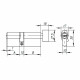 Цилиндровый Ajax (Аякс) механизм (AX202/80) AX2002Knob80 (35+10+35) CP хром с вертушкой