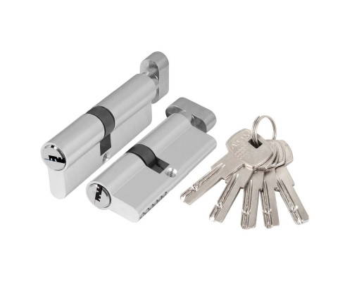 Цилиндровый Ajax (Аякс) механизм (AZ202/80) AZ2002Knob80 (40+10+30) CP хром с вертушкой Цилиндровый Ajax (Аякс) механизм (AZ202/80) AZ2002Knob80 (40+10+30) CP хром с вертушкой