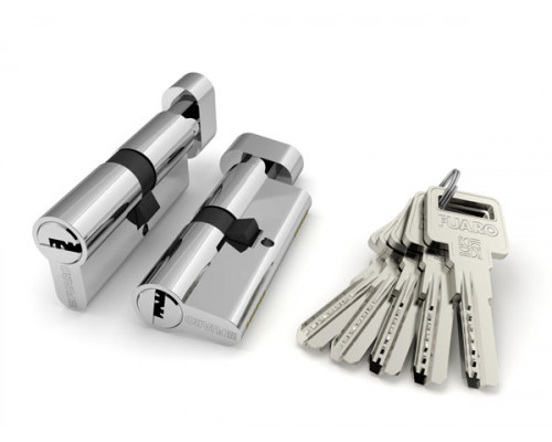 Цилиндровый Fuaro (Фуаро) механизм (R602/90) R6002Knob90(35+10+45) CP хром 5Key с вертушкой Цилиндровый Fuaro (Фуаро) механизм (R602/90) R6002Knob90(35+10+45) CP хром 5Key с вертушкой