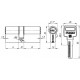 Цилиндровый Fuaro (Фуаро) механизм (R600/90) R6000Key90(50+10+30)-BL CP хром /блистер 5Key