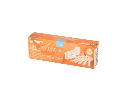 Цилиндровый Fuaro (Фуаро) механизм (200 ZM/70) 2000ZM Knob 70 (30+10+30) BL-24 черный 5Key с вертушкой Цилиндровый Fuaro (Фуаро) механизм (200 ZM/70) 2000ZM Knob 70 (30+10+30) BL-24 черный 5Key с вертушкой