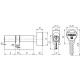 Цилиндровый механизм Fuaro (Фуаро) с вертушкой R302/60 mm-BL (25+10+25) PB латунь 5 кл. БЛИСТЕР