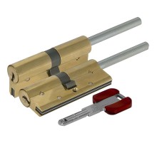 Цилиндровый механизм Cisa (Чиза) под вертушку (дл. шток) RS3 OL3S7-90.66 (80 мм/45+10+25), ЛАТУНЬ