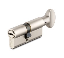 Цилиндровый механизм Kale kilit (Кале килит) с вертушкой 164 BM/72 (30+10+32) mm никель 5 кл.
