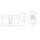 Цилиндровый Ajax (Аякс) механизм (AZ102/90) AZ1002Knob90 (40+10+40) CP хром