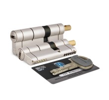 Цилиндровый механизм Mottura (Моттура) под вертушку C55F464601C5 (92 мм/41+10+41), МАТ.НИКЕЛЬ