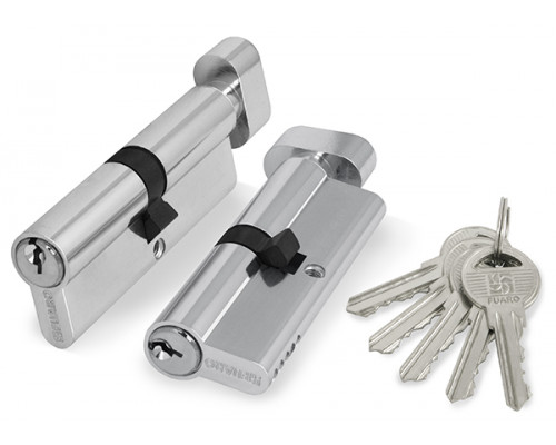 Цилиндровый Fuaro (Фуаро) механизм (100 ZM/80) 1000ZMKnob80(35+10+35) CP хром 5Key с вертушкой Цилиндровый Fuaro (Фуаро) механизм (100 ZM/80) 1000ZMKnob80(35+10+35) CP хром 5Key с вертушкой