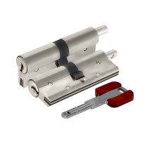 Цилиндровый механизм Cisa (Чиза) под вертушку RS3 OL3S2-29.12 (90 мм/40+10+40), НИКЕЛЬ