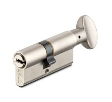 Цилиндровый механизм Kale kilit (Кале килит) с вертушкой 164 SM/62 (26+10+26) mm никель 5 кл.