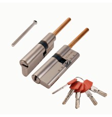 Цилиндровый Fuaro (Фуаро) механизм X-PRO5007 Tang w/k 80 (45+10+25) SN-3 мат.никель длинный шток без вертушки 5Key
