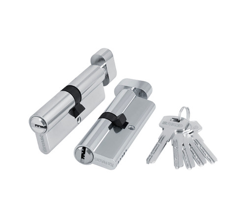 Цилиндровый Fuaro (Фуаро) механизм (200 ZM/70) 2000ZMKnob70(30+10+30) CP хром 5Key с вертушкой Цилиндровый Fuaro (Фуаро) механизм (200 ZM/70) 2000ZMKnob70(30+10+30) CP хром 5Key с вертушкой