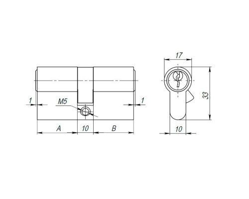 Цилиндровый Ajax (Аякс) механизм (AX100/80) AX1000Key80 (35+10+35) CP хром Цилиндровый Ajax (Аякс) механизм (AX100/80) AX1000Key80 (35+10+35) CP хром