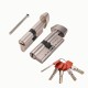 Цилиндровый Fuaro (Фуаро) механизм X-PRO5002 Knob 60 (25+10+25) SN-3 мат.никель короткий шток с вертушкой 5Key