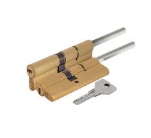 Цилиндровый механизм Cisa (Чиза) под вертушку (дл. шток) ASIX OE307-87.00 (90 мм/55+10+25), ЛАТУНЬ