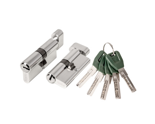 Цилиндровый Punto (Пунто) механизм (A202/90) A2002Knob90(45+10+35) с вертушкой SN никель Цилиндровый Punto (Пунто) механизм (A202/90) A2002Knob90(45+10+35) с вертушкой SN никель