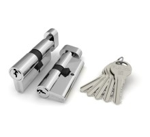 Цилиндровый механизм Fuaro (Фуаро) с вертушкой R302/70 mm (30+10+30) CP хром 5 кл.