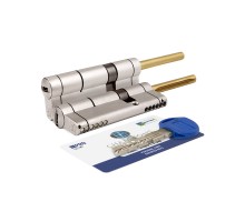 Цилиндровый механизм Mottura (Моттура) под вертушку (дл. шток) CP4P663101C5 (97 мм/61+10+26) МАТ.НИКЕЛЬ