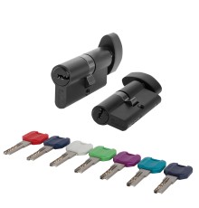 Цилиндровый Punto (Пунто) механизм MaxPro7002Knob60mm(25+10+25) BL черный 7key с вертушкой