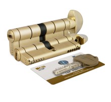 Цилиндровый механизм Mottura (Моттура) с вертушкой C39F464601RLC5 (92 мм/41+10+41), ЛАТУНЬ (PVD) (верт. 99.506)