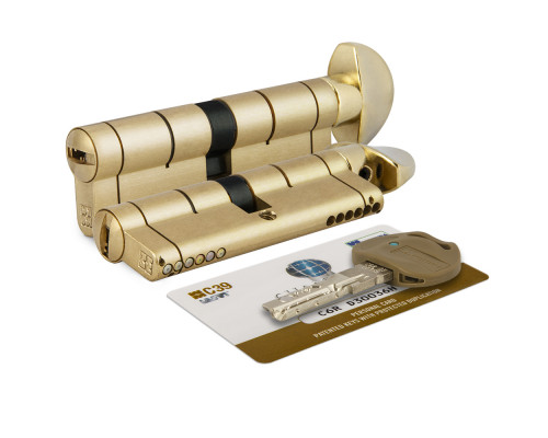 Цилиндровый механизм Mottura (Моттура) с вертушкой C39F464601RLC5 (92 мм/41+10+41), ЛАТУНЬ (PVD) (верт. 99.506) Цилиндровый механизм Mottura (Моттура) с вертушкой C39F464601RLC5 (92 мм/41+10+41), ЛАТУНЬ (PVD) (верт. 99.506)