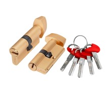 Цилиндровый Fuaro (Фуаро) механизм (D-PRO502/70) D-PRO5002KnobRL70(30+10+30) SSG-39 сатинированное золото 5Key