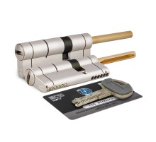 Цилиндровый механизм Mottura (Моттура) под вертушку (дл. шток) C55P613101 (92 мм/56+10+26), МАТ.НИКЕЛЬ