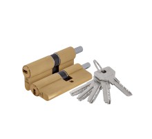 Цилиндровый механизм Cisa (Чиза) под вертушку ASIX OE302-85.00 (80 мм/40+10+30), ЛАТУНЬ