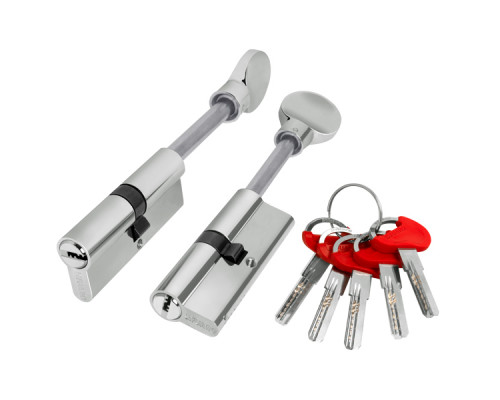 Цилиндровый Fuaro (Фуаро) механизм (D-PRO507/85) D-PRO5007Tang85(50+10+25) CP хром 5Key со штоком Цилиндровый Fuaro (Фуаро) механизм (D-PRO507/85) D-PRO5007Tang85(50+10+25) CP хром 5Key со штоком