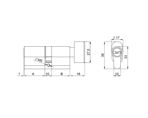 Цилиндровый Fuaro (Фуаро) механизм (200 ZM/80) 2000ZM Knob 80 (30+10+40) BL-24 черный 5Key с вертушкой Цилиндровый Fuaro (Фуаро) механизм (200 ZM/80) 2000ZM Knob 80 (30+10+40) BL-24 черный 5Key с вертушкой