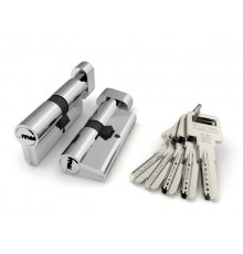 Цилиндровый Fuaro (Фуаро) механизм (R602/70) R6002Knob70(30+10+30) CP хром 5Key с вертушкой