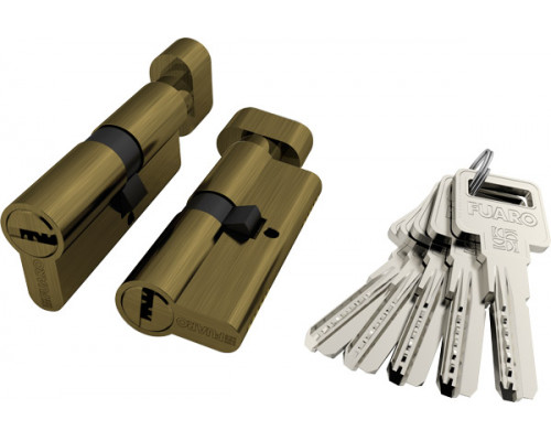 Цилиндровый Fuaro (Фуаро) механизм (R602/60) R6002Knob60(25+10+25) AB бронза 5Key с вертушкой Цилиндровый Fuaro (Фуаро) механизм (R602/60) R6002Knob60(25+10+25) AB бронза 5Key с вертушкой