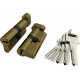 Цилиндровый Fuaro (Фуаро) механизм (R602/60) R6002Knob60(25+10+25) AB бронза 5Key с вертушкой