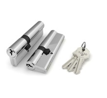 Цилиндровый Fuaro (Фуаро) механизм 100 CA 90 mm (40+10+40) CP хром 3 кл.