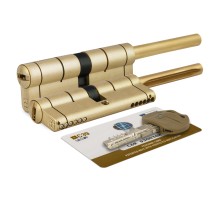 Цилиндровый механизм Mottura (Моттура) под вертушку (дл. шток) C39P513101LC5 (82 мм/46+10+26), ЛАТУНЬ (PVD)