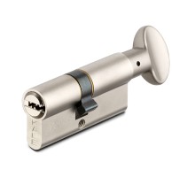 Цилиндровый механизм Kale kilit (Кале килит) с вертушкой 164 SM/90 (40+10+40) mm никель 5 кл.