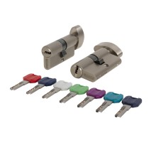 Цилиндровый Punto (Пунто) механизм MaxPro7002Knob65mm(25+10+30) SN никель 7key с вертушкой