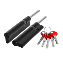 Цилиндровый Fuaro (Фуаро) механизм D-PRO5007 Tang 100 w/k (65+10+25) BL-24 черный 5Key без верт.