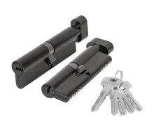 Цилиндровый Fuaro (Фуаро) механизм (200 ZM/120) 2000ZM Knob 120 (55+10+55) BL-24 черный 5Key с вертушкой