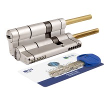 Цилиндровый механизм Mottura (Моттура) под вертушку (дл. шток) CP4P463101C5 (77 мм/41+10+26), МАТ.НИКЕЛЬ