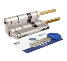 Цилиндровый механизм Mottura (Моттура) под вертушку (дл. шток) CP4P463101C5 (77 мм/41+10+26), МАТ.НИКЕЛЬ