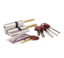 Цилиндровый механизм Mottura (Моттура) под вертушку (дл. шток) DPC1P6131 S3 (92 мм/56+10+26) САТИН.НИКЕЛЬ, 5+1 кл.