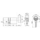 Цилиндровый Fuaro (Фуаро) механизм (100 ZM/80) 1000ZMKnob80(35+10+35) CP хром 5Key с вертушкой