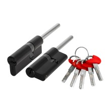 Цилиндровый Fuaro (Фуаро) механизм D-PRO5007 Tang 75 w/k (40+10+25) BL-24 черный 5Key без верт.