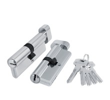 Цилиндровый Fuaro (Фуаро) механизм (200 ZM/60) 2000ZMKnob60(25+10+25) CP хром 5Key с вертушкой