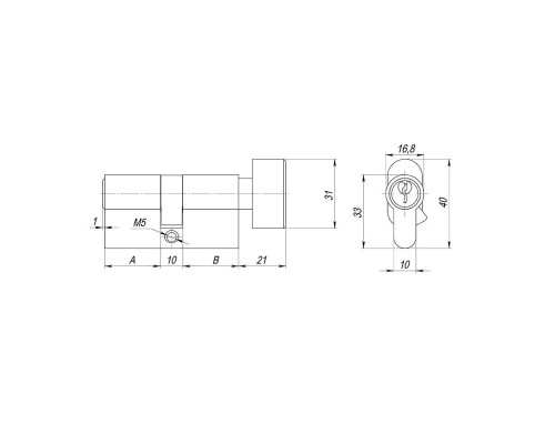Цилиндровый Ajax (Аякс) механизм (AX102/60) AX1002Knob60 (25+10+25)/HD AB бронза 4Key с вертушкой Цилиндровый Ajax (Аякс) механизм (AX102/60) AX1002Knob60 (25+10+25)/HD AB бронза 4Key с вертушкой