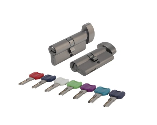 Цилиндровый Punto (Пунто) механизм MaxPro7002Knob60mm(25+10+25) GR графит 7key с вертушкой