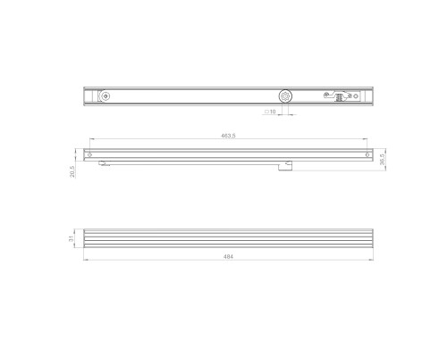 Тяга скользящая Fuaro (Фуаро) для доводчиков DCQ20-4 (40-80 кг) AL (алюминий) Тяга скользящая Fuaro (Фуаро) для доводчиков DCQ20-4 (40-80 кг) AL (алюминий)